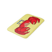 Cute red crab cartoon illustratie badmat (Gekanteld)