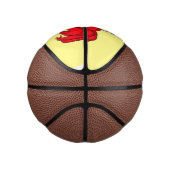 Cute red crab cartoon illustratie basketbal (Rechts)