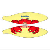 Cute red crab cartoon illustratie basketbal (Panelen)
