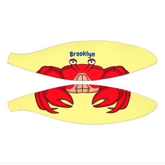 Cute red crab cartoon illustratie basketbal (Panelen)