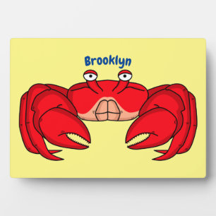 Cute red crab cartoon illustratie fotoplaat