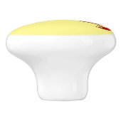 Cute red crab cartoon illustratie keramische knop (Zijkant)