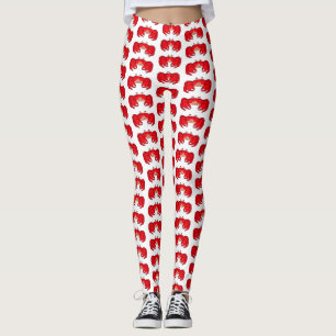 Cute red crab cartoon illustratie leggings