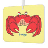 Cute red crab cartoon illustratie luchtverfrisser (Links)