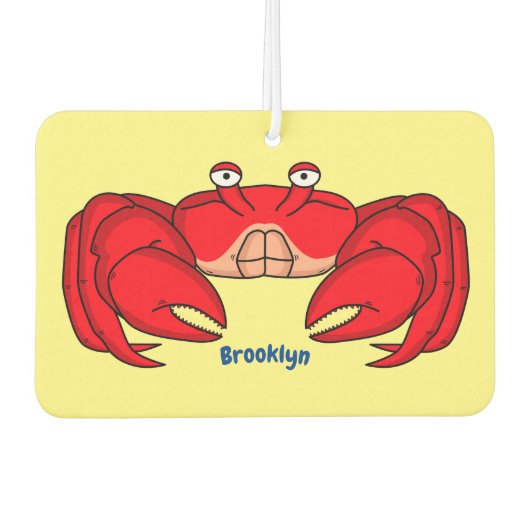 Cute red crab cartoon illustratie luchtverfrisser (Voorkant)
