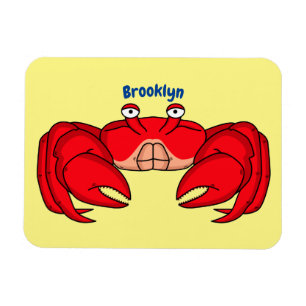 Cute red crab cartoon illustratie magneet