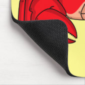 Cute red crab cartoon illustratie muismat (Hoek)