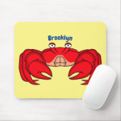 Cute red crab cartoon illustratie muismat (Met muis)