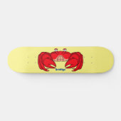 Cute red crab cartoon illustratie persoonlijk skateboard (Horizontaal)