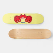 Cute red crab cartoon illustratie persoonlijk skateboard (Horizontaal)