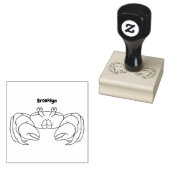 Cute red crab cartoon illustratie rubberstempel (Gestempeld)
