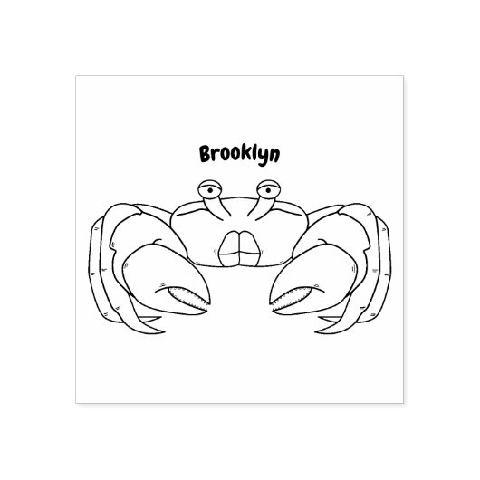 Cute red crab cartoon illustratie rubberstempel (Afrduk)