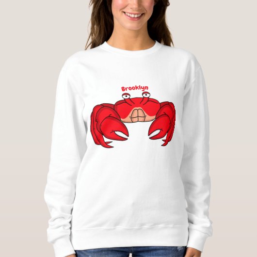 Cute red crab cartoon illustratie trui (Voorkant)