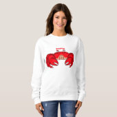 Cute red crab cartoon illustratie trui (Voorkant volledig)