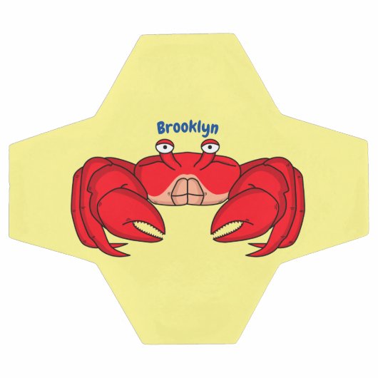 Cute red crab cartoon illustratie voetbal (Enkel)