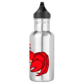 Cute red crab cartoon illustratie waterfles (Rechts)