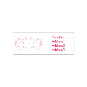 Cute red crab cartoon illustratie  zelfinktende stempel