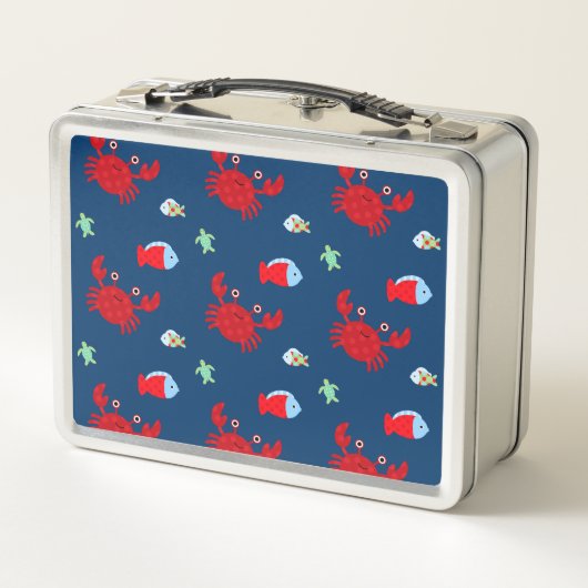 Cute Red Crab Lunch Box (Achterkant)