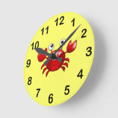 Cute red crab ronde klok (Hoek)
