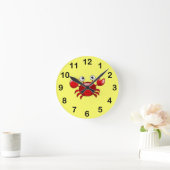 Cute red crab ronde klok (Huis)