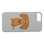 Cute Red Dachshund | Funny Cartoon Wiener Dog Case-Mate iPhone Case (Achterkant (Horizontaal))