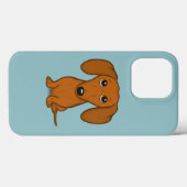 Cute Red Dachshund | Funny Cartoon Wiener Dog Case-Mate iPhone Case (Achterkant (horizontaal))
