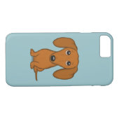 Cute Red Dachshund | Funny Cartoon Wiener Dog Case-Mate iPhone Case (Achterkant (Horizontaal))