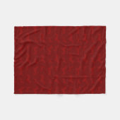 Cute red dachshund-patroon fleece deken (Voorkant (Horizontaal))