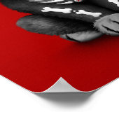 Cute Red Day of the Dead Puppy Dog Poster (Hoek)