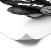 Cute Red Day of the Dead Puppy Dog White Poster (Hoek)