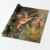 Cute Red Deer in de bosontkoppeling Cadeaupapier (Uitgerold)