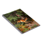 Cute Red Deer in het bos Notitieboek (Rechterzijde)