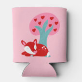 Cute Red Deer Valentijnsdag op persoonlijke titel Blikjeskoeler (Achterkant)