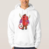 Cute Red Devil Character Thinking Mischievous Hoodie (Voorkant)