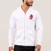Cute Red Devil Character Thinking Mischievous Hoodie (Voorkant)