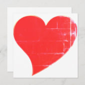 Cute red  distpression hart Valentijn (Voorkant / Achterkant)