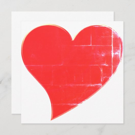 Cute red distpression hart Valentijn (Voorkant / Achterkant)