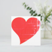 Cute red  distpression hart Valentijn (Staand voorkant)