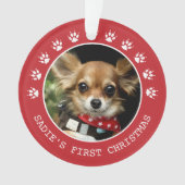 Cute Red Dog schildert Prins Lijst Kerstmis Ornament (voorkant)