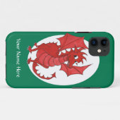 Cute Red Dragon iPhone 5/5s Hoesje aan Personalise (Achterkant (horizontaal))