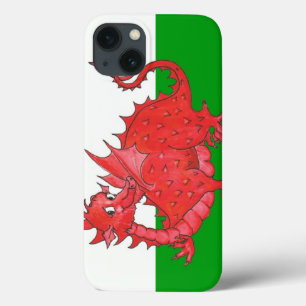 Cute Red Dragon op groene en witte iPad-draagtas Case-Mate iPhone Case