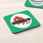 Cute Red Dragon set Onderzetters om aan te passen (Linkerzijde)