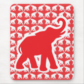 Cute red elephant mousepad muismat (Voorkant)
