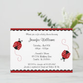 Cute Red en Black Ladybugs-Baby shower Kaart (Staand voorkant)