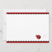 Cute Red en Black Ladybugs-Baby shower Kaart (Achterkant)
