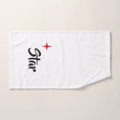 Cute Red en Black Star voor Divas Handdoek (Handdoek)