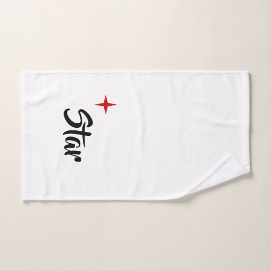Cute Red en Black Star voor Divas Handdoek (Handdoek)