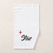 Cute Red en Black Star voor Divas Handdoek (Handdoek)