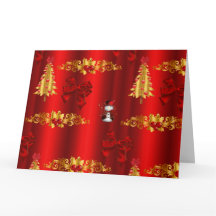 Cute Red en Gold Kerstmis