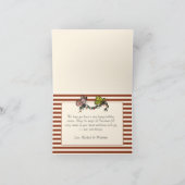 Cute Red en Gold Merry Magic Mushroom kerst Feestdagen Kaart (Binnen)